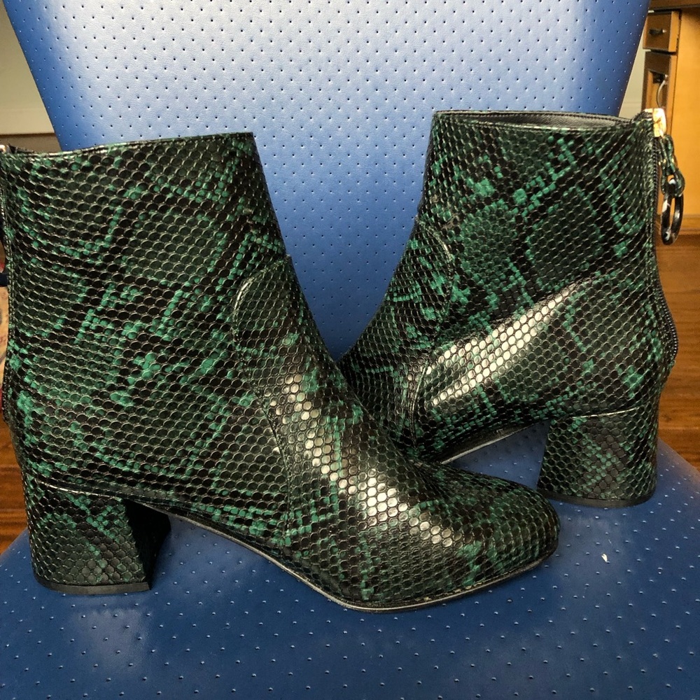 Snake skin booties
